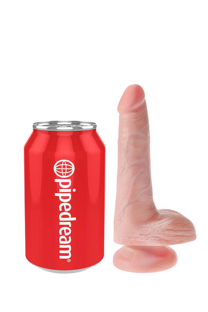 Pipedream - King Cock - Realistic Dildo with Balls - 6 inch - Beige - Stag Shop