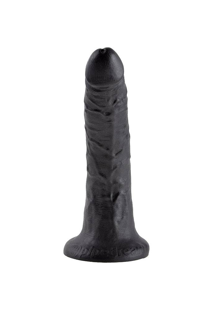 Pipedream - King Cock - Ultra Realistic Dildo - 7 inch - Black - Stag Shop