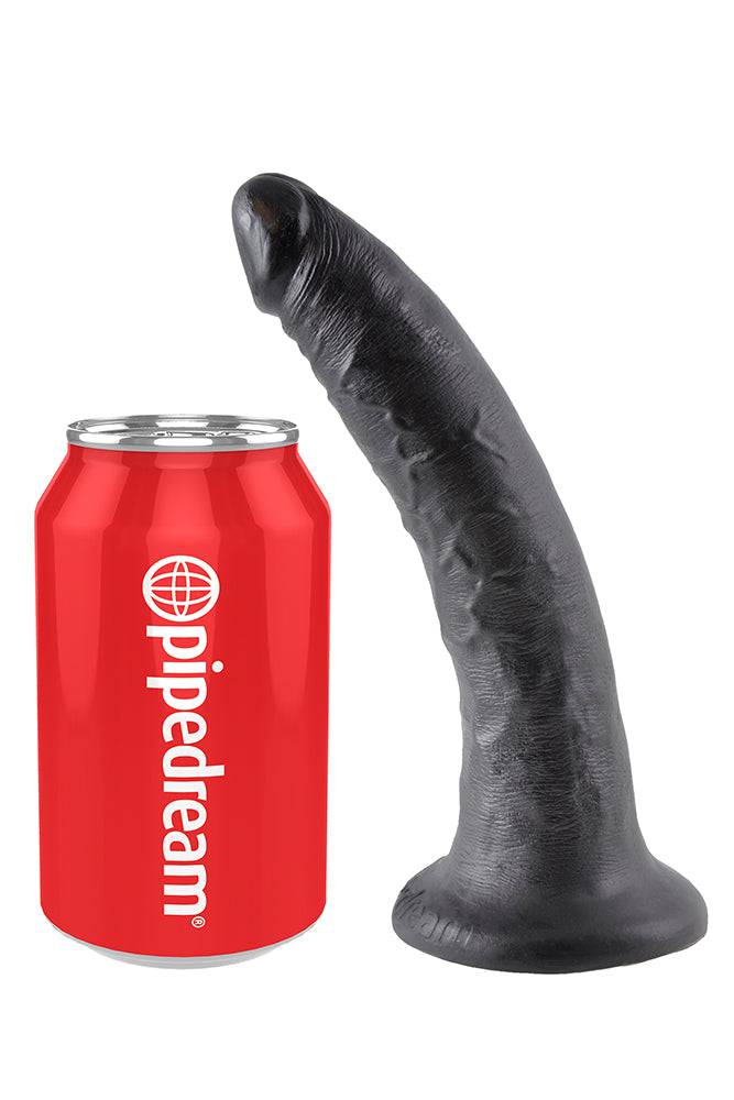 Pipedream - King Cock - Ultra Realistic Dildo - 7 inch - Black - Stag Shop