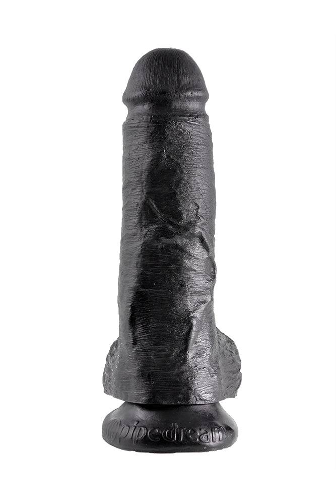 Pipedream - King Cock - Realistic Dildo with Balls - 8 inch - Black - Stag Shop