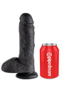 Pipedream - King Cock - Realistic Dildo with Balls - 8 inch - Black - Stag Shop