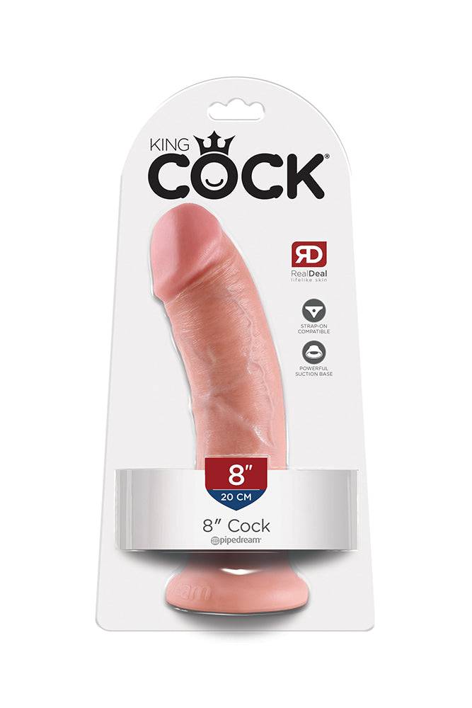 Pipedream - King Cock - Ultra Realistic Dildo - 8 inch - Assorted Colours - Stag Shop