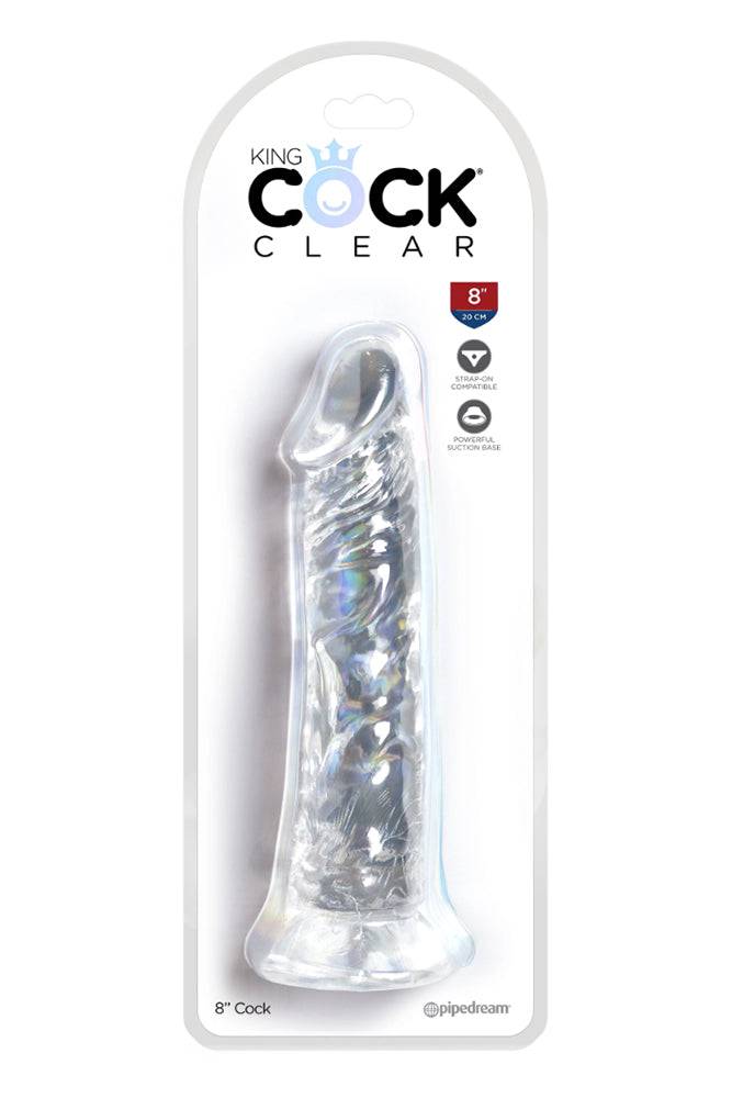 Pipedream - King Cock - Realistic Dildo - 8 inch - Clear - Stag Shop
