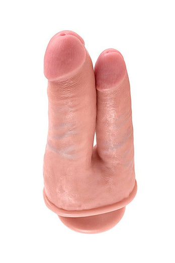 Pipedream - King Cock - Double Penetrator Ultra Realistic Dildo - 6 inch - Beige - Stag Shop