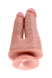 Pipedream - King Cock - Double Penetrator Ultra Realistic Dildo - 6 inch - Beige - Stag Shop