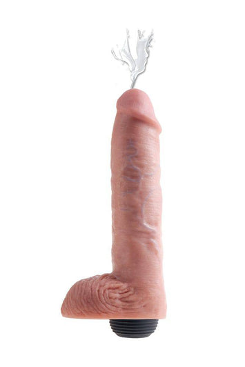 Pipedream - King Cock - Squirting Realistic Cock with Balls - 11 inch - Beige - Stag Shop