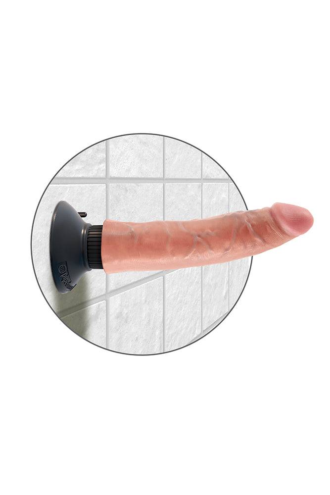 Pipedream - King Cock - Vibrating Realistic Cock - 8 inch - Beige - Stag Shop