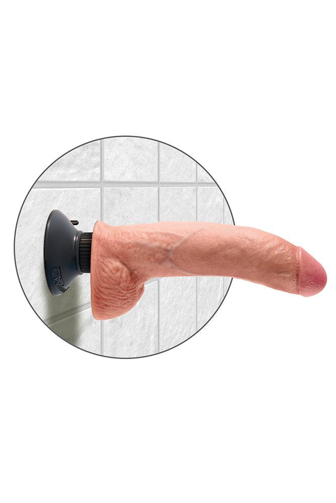 Pipedream - King Cock - Vibrating Realistic Cock with Balls - 9 inch - Beige - Stag Shop