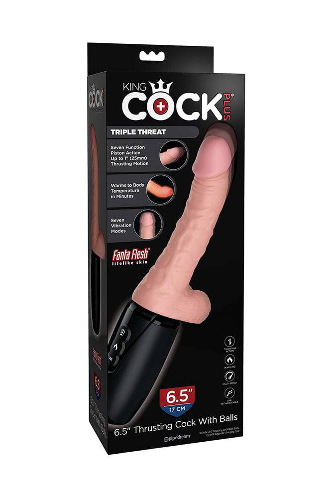 Pipedream - King Cock Plus - Thrusting Cock with Balls - 6.5 Inch - Stag Shop