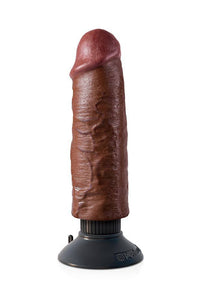 Thumbnail for Pipedream - King Cock - Vibrating Realistic Cock - 6 inch - Brown - Stag Shop
