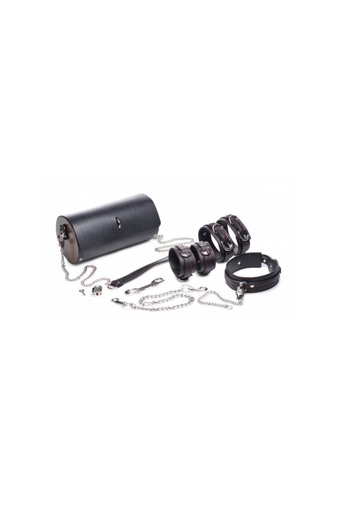 XR Brands - Master Series - Kinky Clutch Bondage Set with Carrying Case - Black - Stag Shop