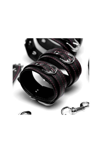 XR Brands - Master Series - Kinky Clutch Bondage Set with Carrying Case - Black - Stag Shop
