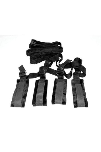 Sex & Mischief - Bed Bondage Restraint Kit - Black - Stag Shop