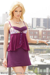 Coquette - 7002 - Chemise - Plum/Lavender - Stag Shop