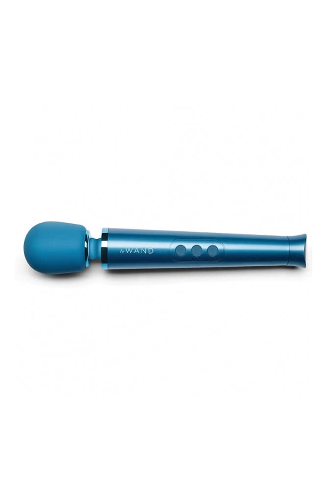 Le Wand - Petite Rechargeable Vibrating Massage Wand - Blue - Stag Shop