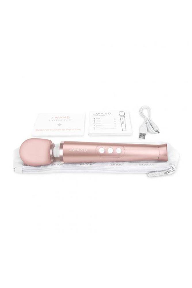 Le Wand - Petite Rechargeable Vibrating Massage Wand - Rose Gold - Stag Shop