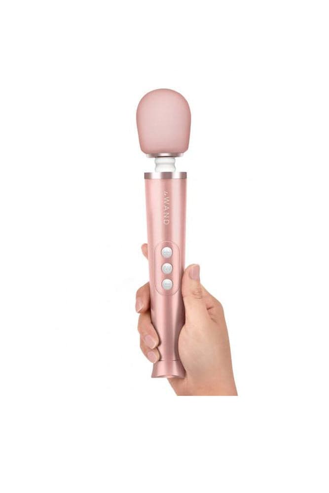 Le Wand - Petite Rechargeable Vibrating Massage Wand - Rose Gold - Stag Shop