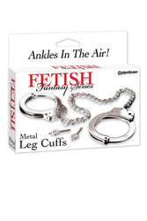 Pipedream - Fetish Fantasy - Metal Leg/Ankle Cuffs - Silver - Stag Shop