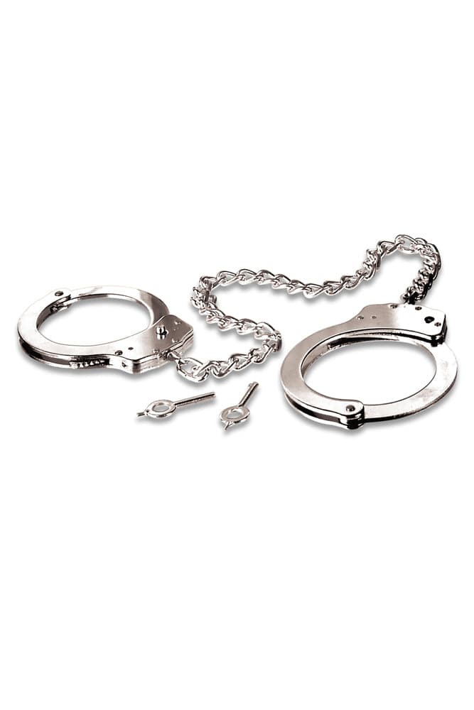 Pipedream - Fetish Fantasy - Metal Leg/Ankle Cuffs - Silver - Stag Shop