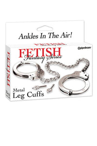 Thumbnail for Pipedream - Fetish Fantasy - Metal Leg/Ankle Cuffs - Silver - Stag Shop