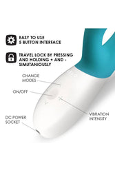 Lelo - Ina Wave Dual Action Vibrator - Ocean Blue - Stag Shop