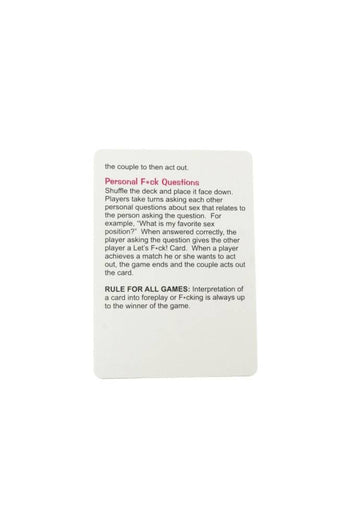 Kheper Games - Let's Fuck Card Game - Stag Shop