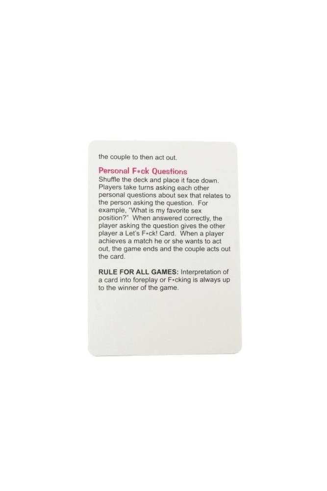 Kheper Games - Let's Fuck Card Game - Stag Shop