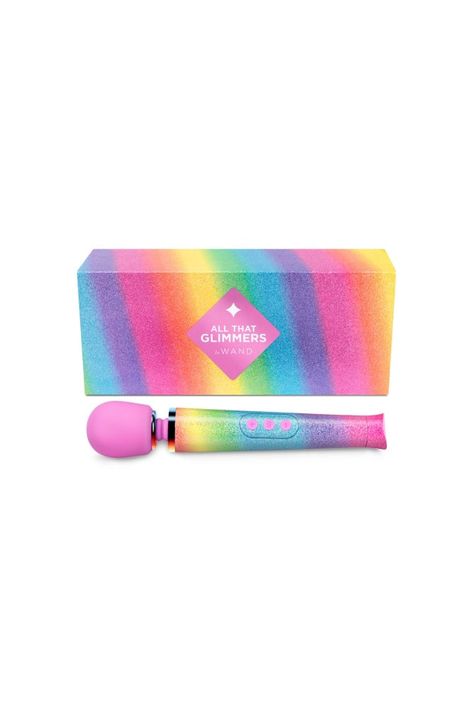 Le Wand - Petite Rechargeable Vibrating Massage Wand - Rainbow Ombre - Stag Shop