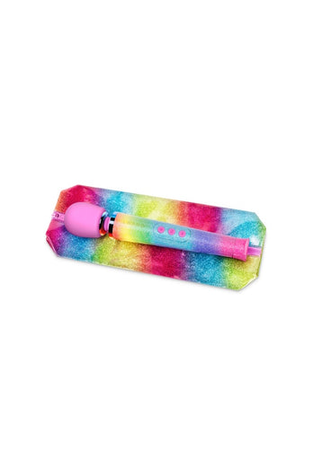 Le Wand - Petite Rechargeable Vibrating Massage Wand - Rainbow Ombre - Stag Shop