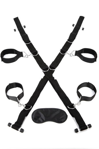 Electric Eel - Lux Fetish - Over The Door Cross Cuff Set - Stag Shop