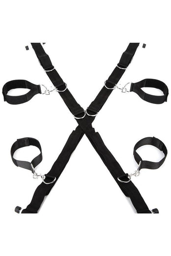 Electric Eel - Lux Fetish - Over The Door Cross Cuff Set - Stag Shop