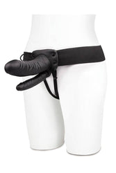 Electric Eel - Lux Fetish - Unisex Vibrating Hollow Double Penetration Strap-On Dildo - Stag Shop