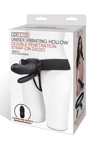 Thumbnail for Electric Eel - Lux Fetish - Unisex Vibrating Hollow Double Penetration Strap-On Dildo - Stag Shop