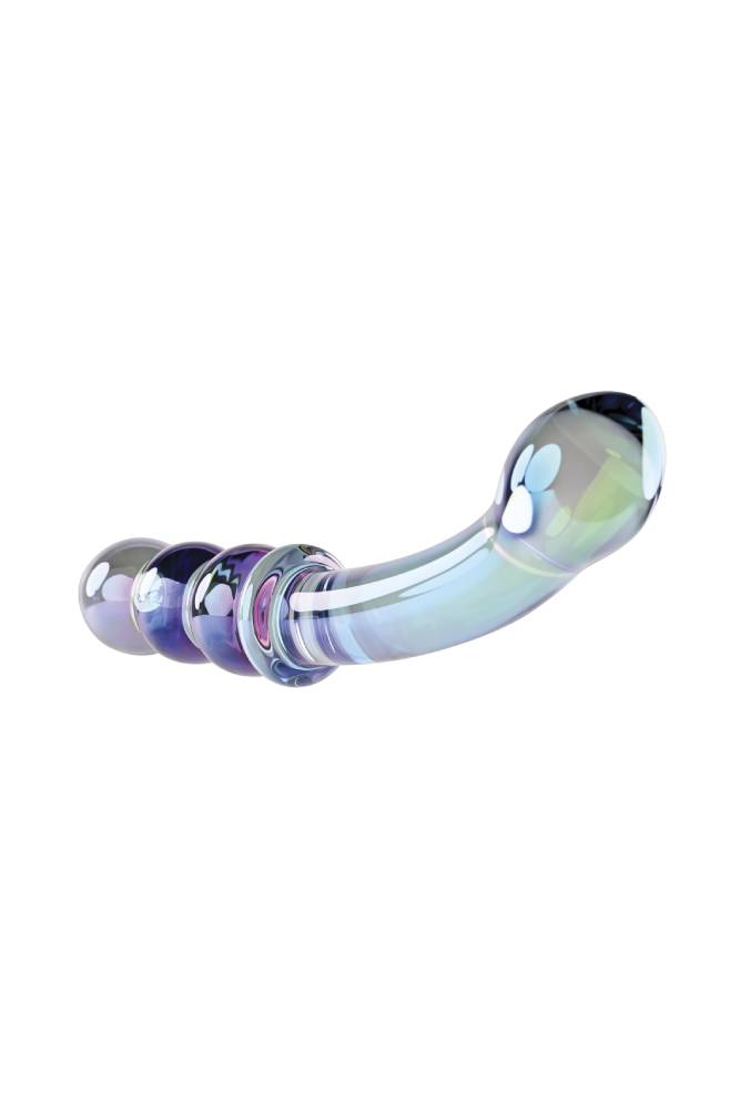 Evolved - Gender X - Lustrous Galaxy Dual Ended Glass Wand - Blue - Stag Shop