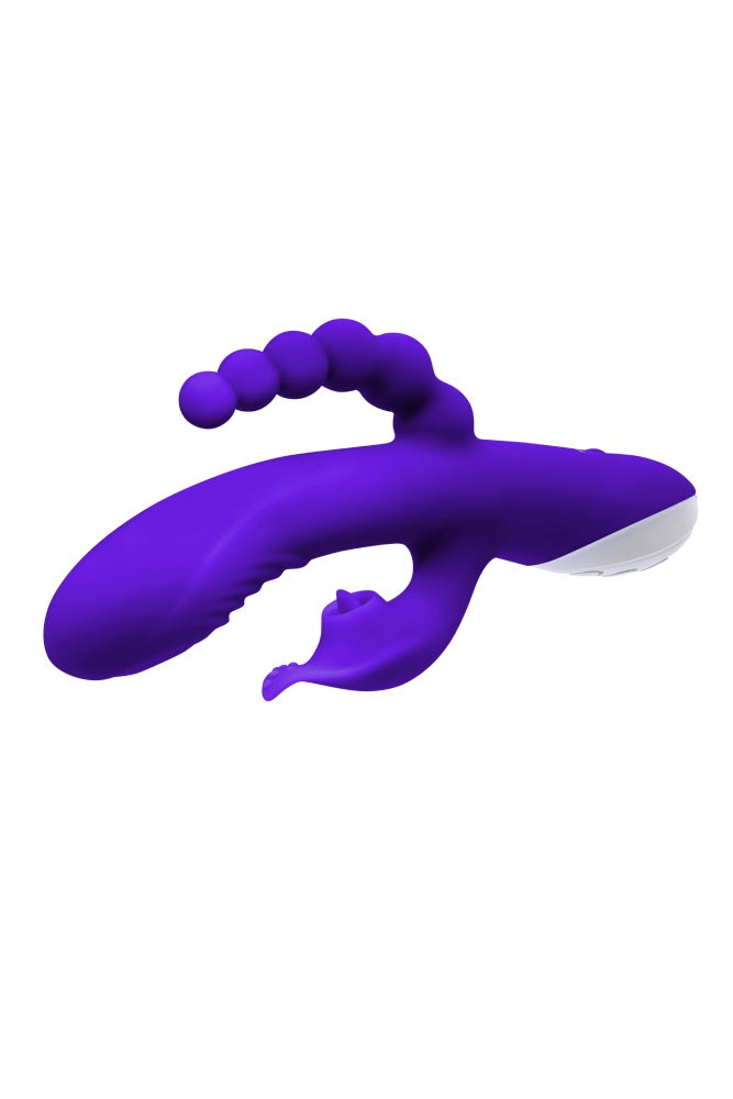 Evolved - Lick Me Triple Stim Vibrator - Purple - Stag Shop