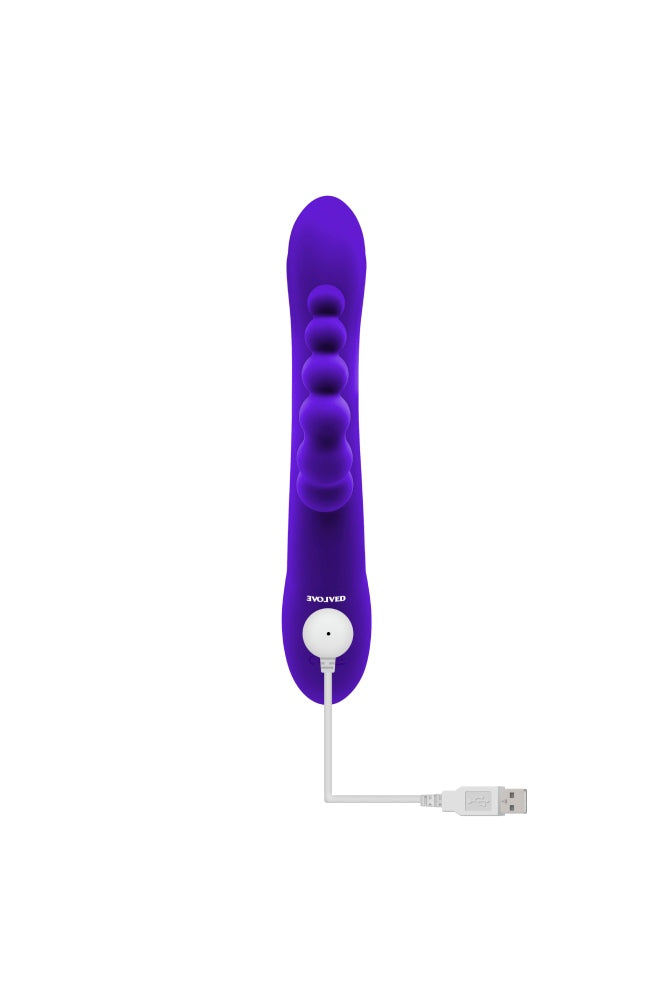 Evolved - Lick Me Triple Stim Vibrator - Purple - Stag Shop