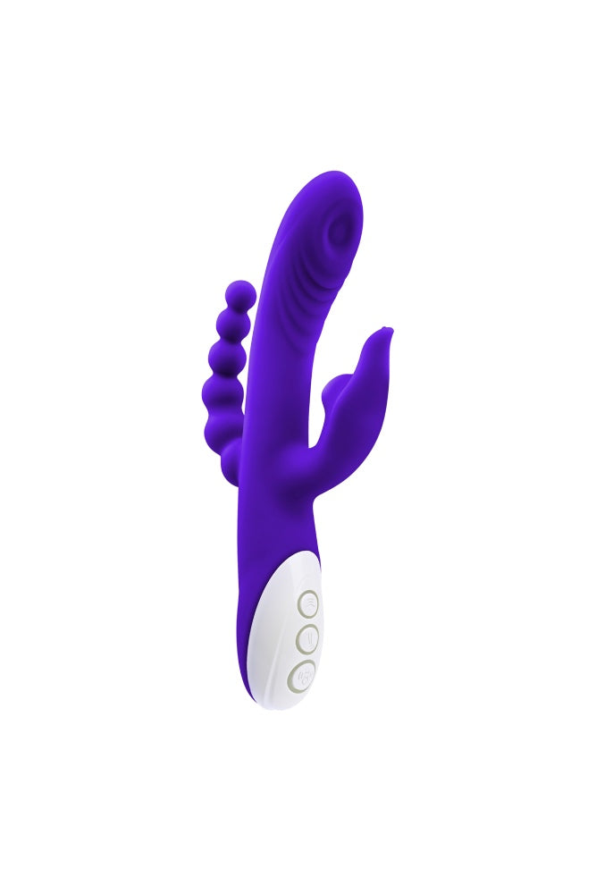 Evolved - Lick Me Triple Stim Vibrator - Purple - Stag Shop