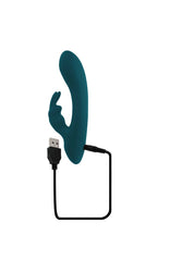 Playboy - Lil Rabbit Mini Vibrator - Teal - Stag Shop