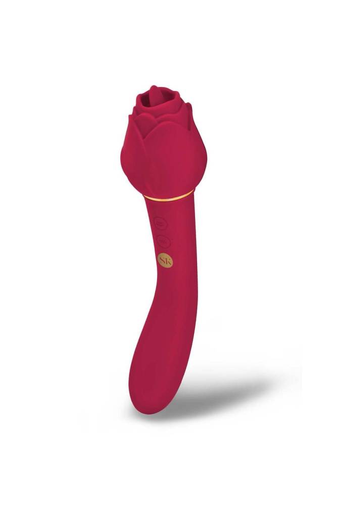 X-Gen - Secret Kisses - Rosegasm Lingo Dual Ended Vibrator - Red - Stag Shop