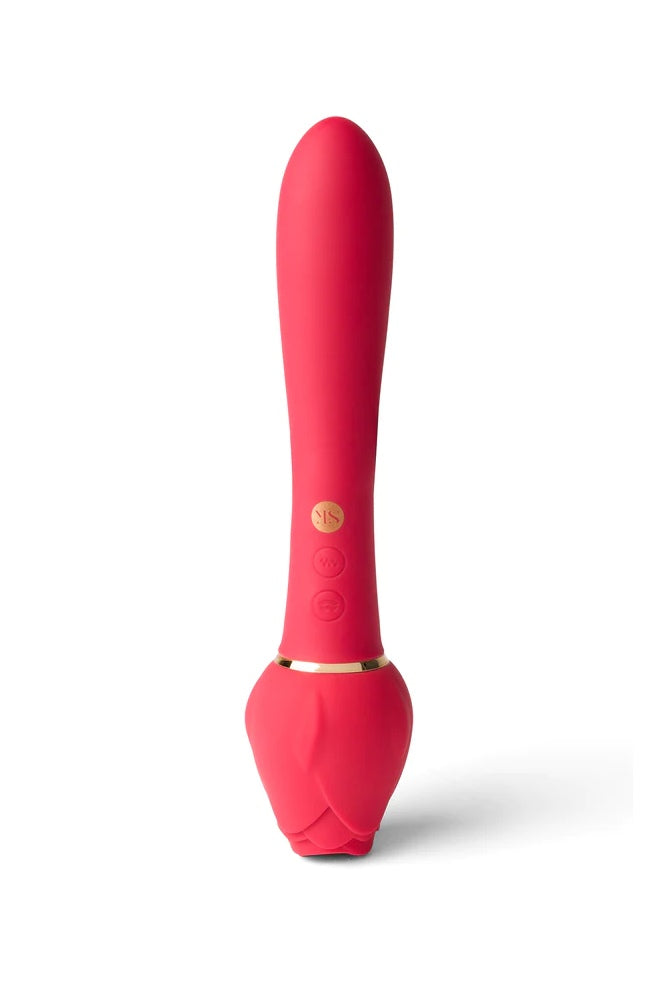 X-Gen - Secret Kisses - Rosegasm Lingo Dual Ended Vibrator - Red - Stag Shop