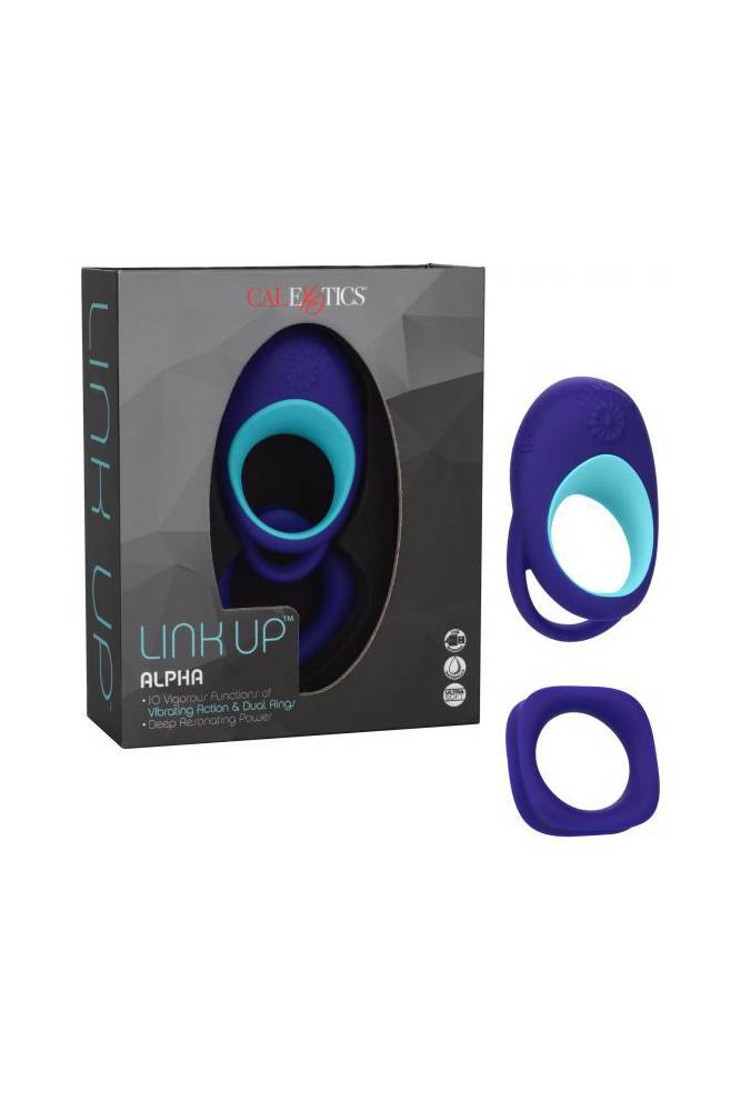 Cal Exotics - Link Up - Alpha Cock Ring Set - Blue - Stag Shop