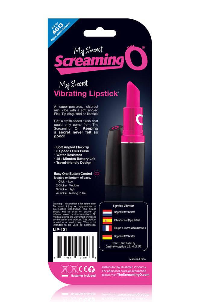Screaming O - My Secret - Discreet Vibrating Mini Lipstick Bullet - Stag Shop