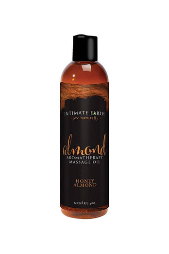 Intimate Earth - Aromatherapy Massage Oil - Almond - Honey Almond - 4oz - Stag Shop