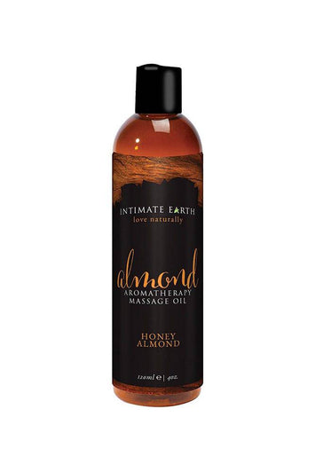 Intimate Earth - Aromatherapy Massage Oil - Almond - Honey Almond - 4oz - Stag Shop