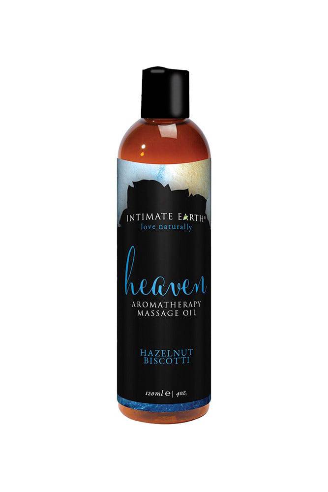 Intimate Earth - Aromatherapy Massage Oil - Heaven - Hazelnut Biscotti - 4oz - Stag Shop