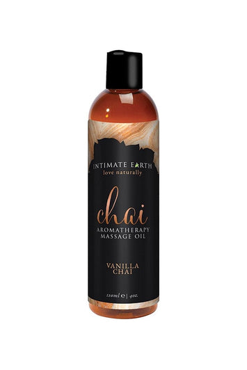Intimate Earth - Aromatherapy Massage Oil - Chai - Vanilla Chai - 4oz - Stag Shop