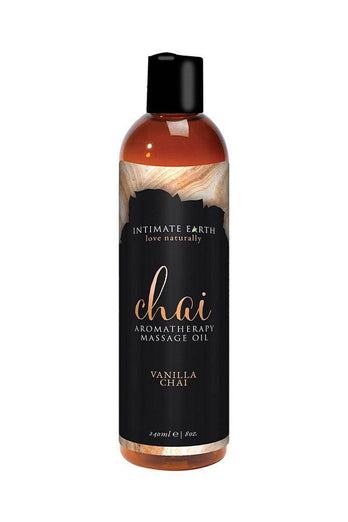Intimate Earth - Aromatherapy Massage Oil - Chai - Vanilla Chai - 8oz - Stag Shop