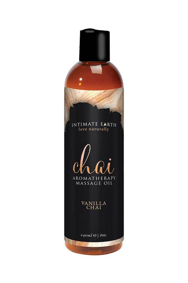Intimate Earth - Aromatherapy Massage Oil - Chai - Vanilla Chai - 8oz - Stag Shop