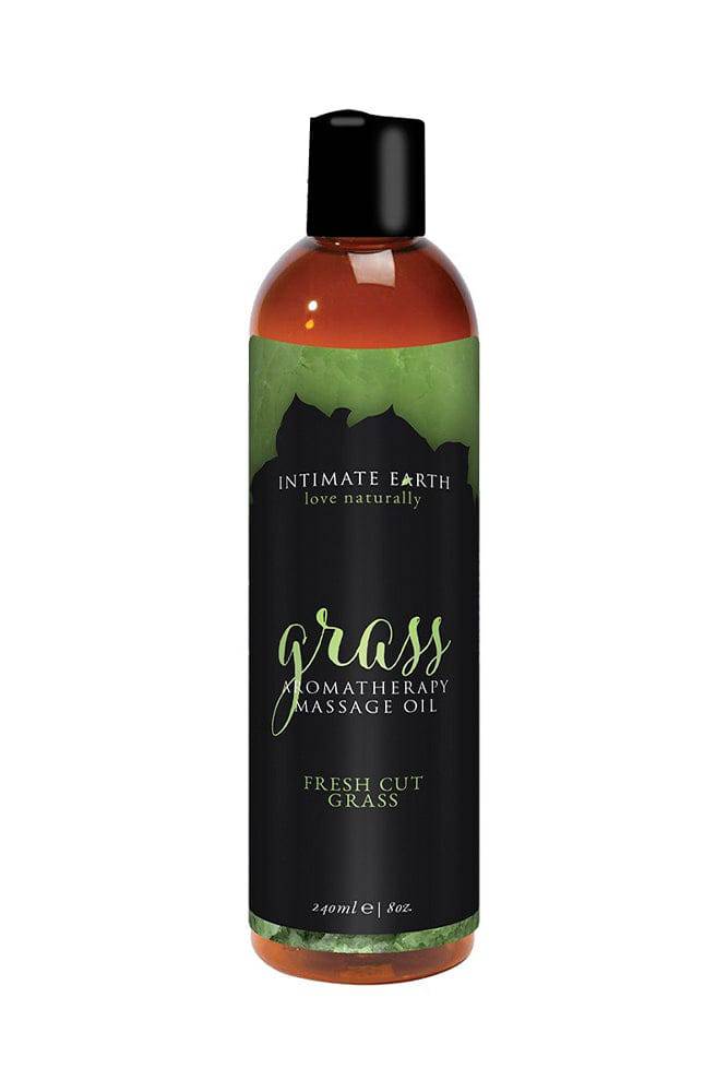 Intimate Earth - Aromatherapy Massage Oil - Grass - Fresh Cut Grass - 8oz - Stag Shop