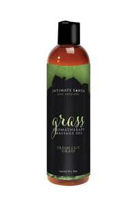 Thumbnail for Intimate Earth - Aromatherapy Massage Oil - Grass - Fresh Cut Grass - 8oz - Stag Shop